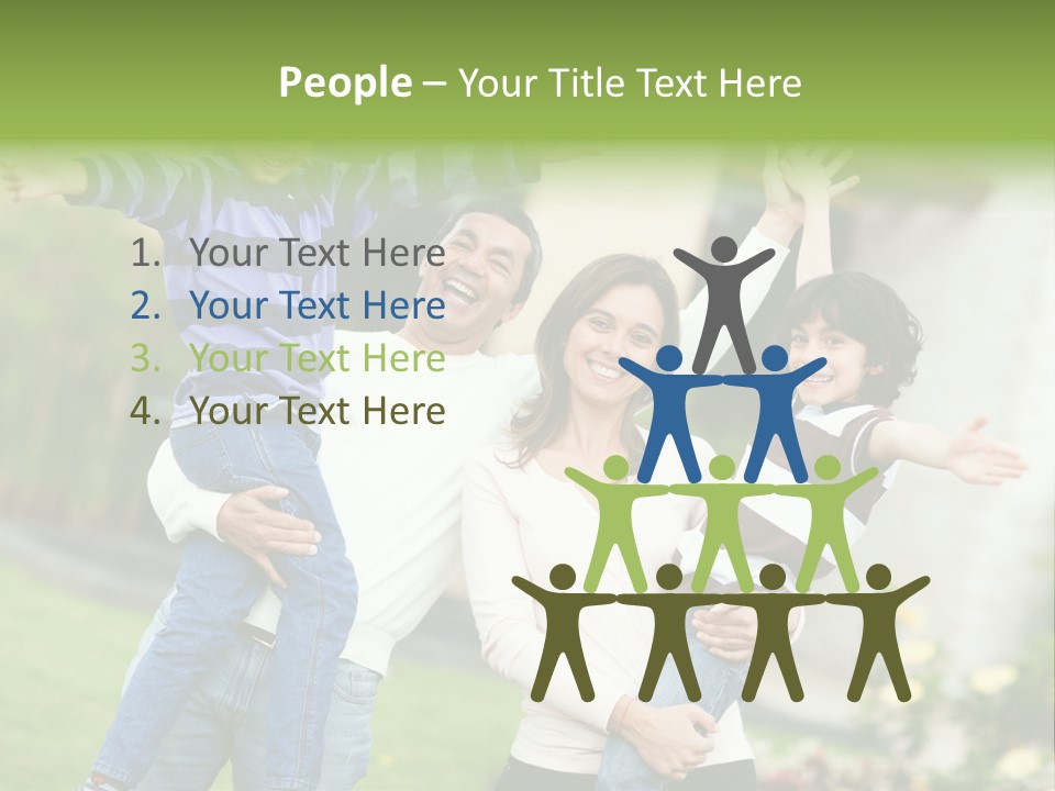 A Group Of People Standing Next To Each Other PowerPoint Template