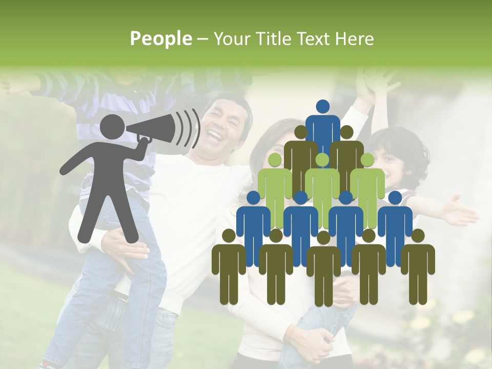 A Group Of People Standing Next To Each Other PowerPoint Template