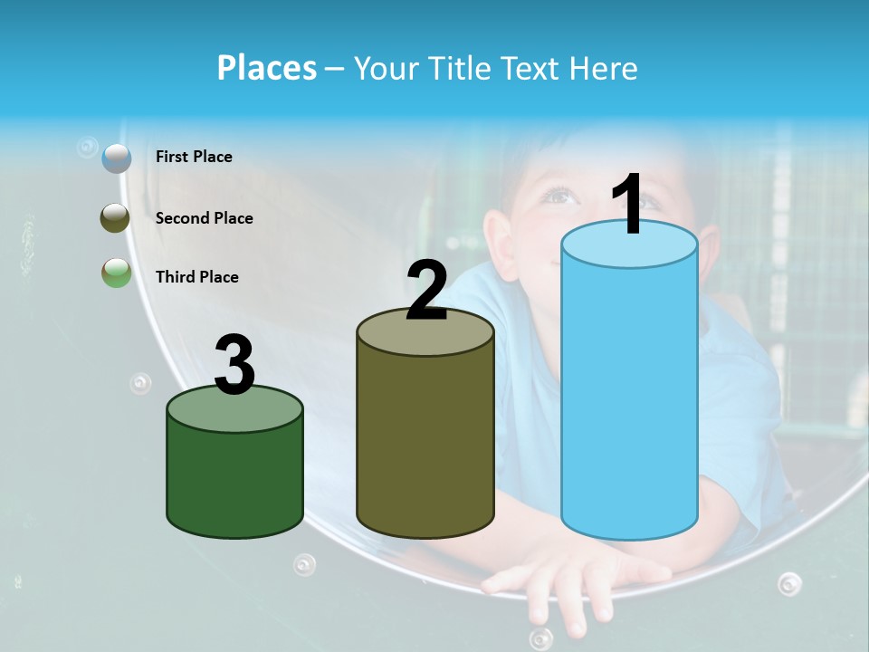 Joyful Kindergarten Tube PowerPoint Template