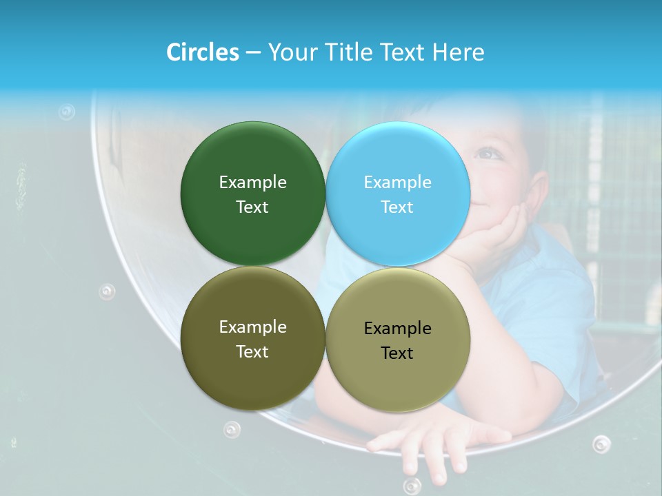 Joyful Kindergarten Tube PowerPoint Template