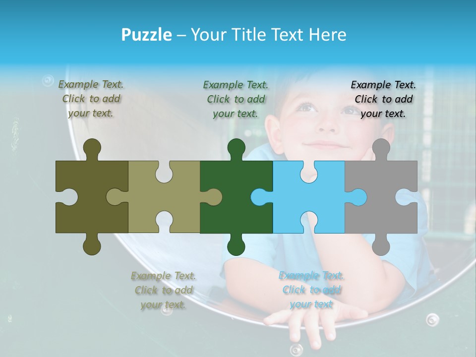 Joyful Kindergarten Tube PowerPoint Template