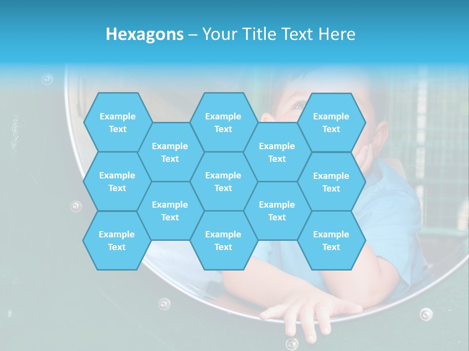 Joyful Kindergarten Tube PowerPoint Template