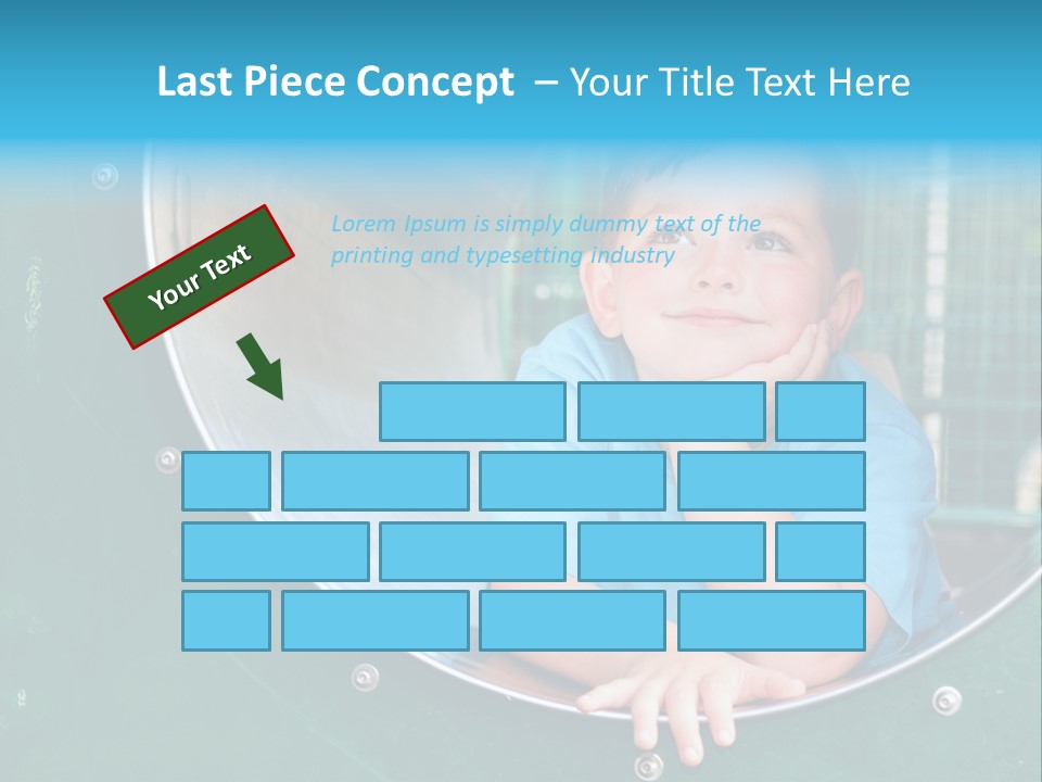 Joyful Kindergarten Tube PowerPoint Template