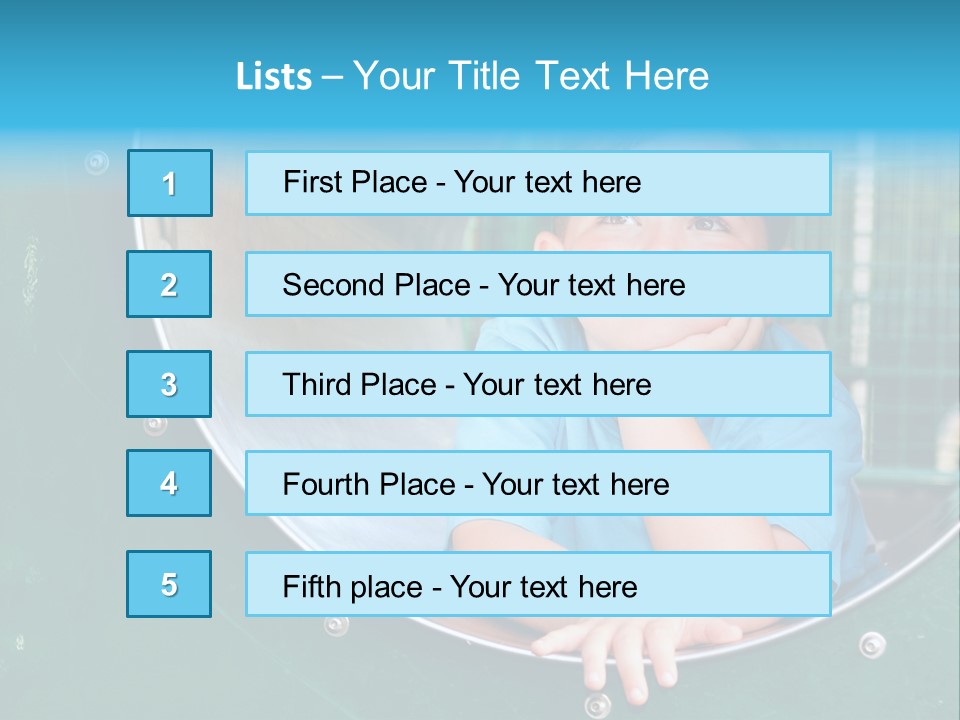 Joyful Kindergarten Tube PowerPoint Template