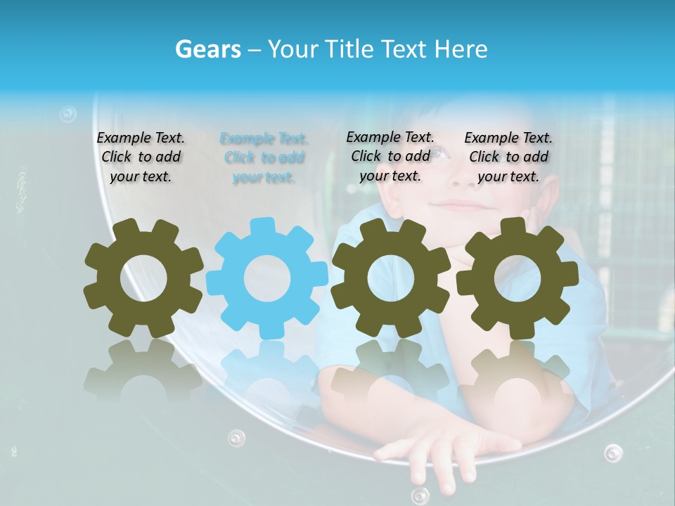 Joyful Kindergarten Tube PowerPoint Template