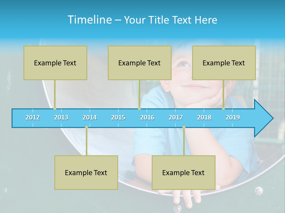 Joyful Kindergarten Tube PowerPoint Template