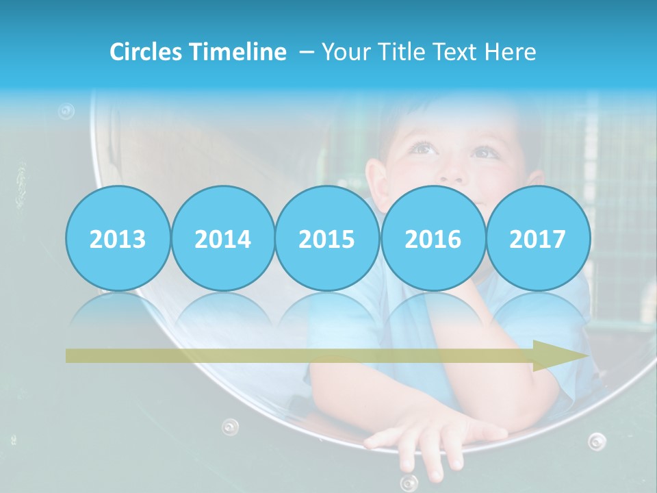 Joyful Kindergarten Tube PowerPoint Template