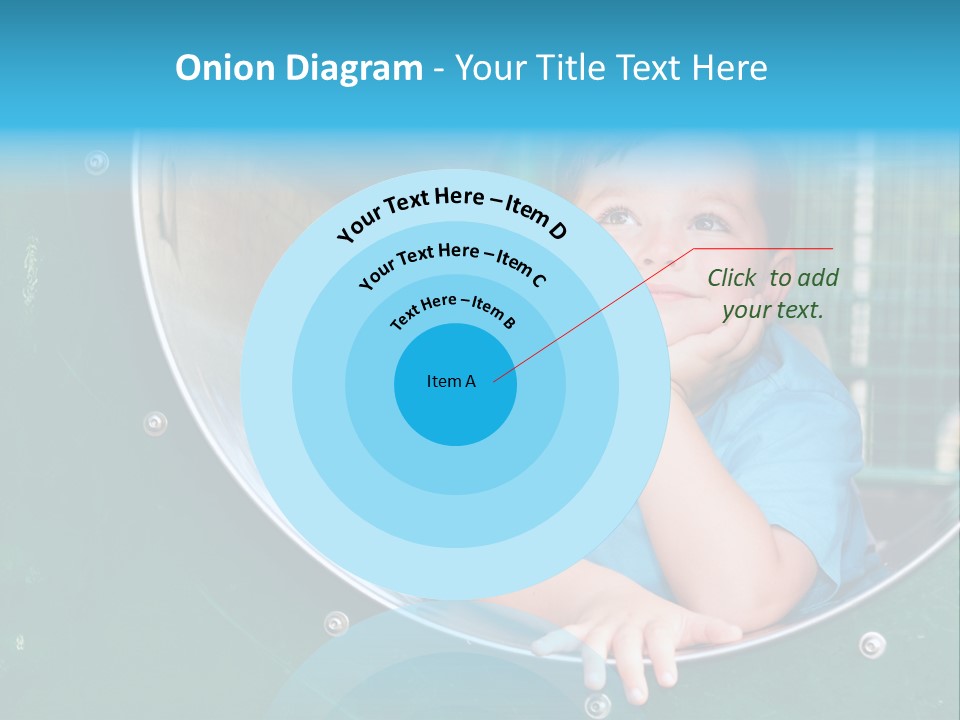 Joyful Kindergarten Tube PowerPoint Template