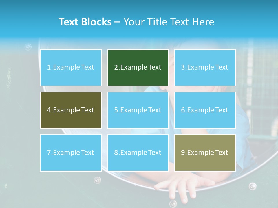 Joyful Kindergarten Tube PowerPoint Template