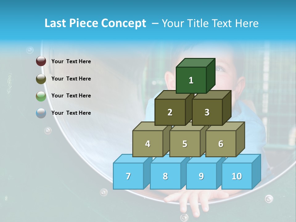 Joyful Kindergarten Tube PowerPoint Template
