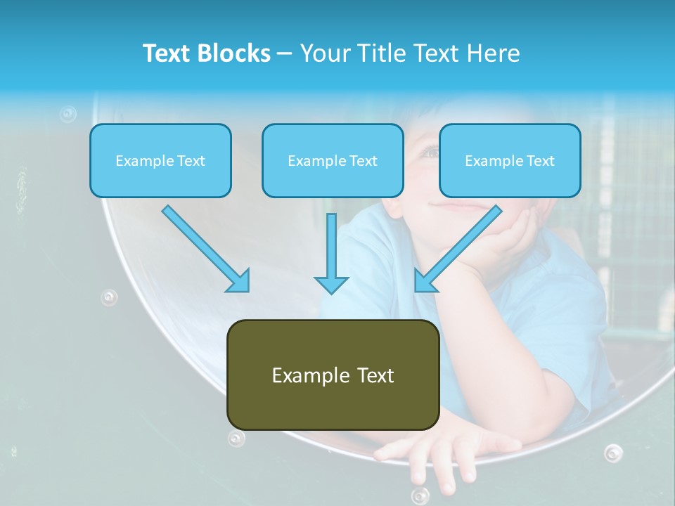 Joyful Kindergarten Tube PowerPoint Template