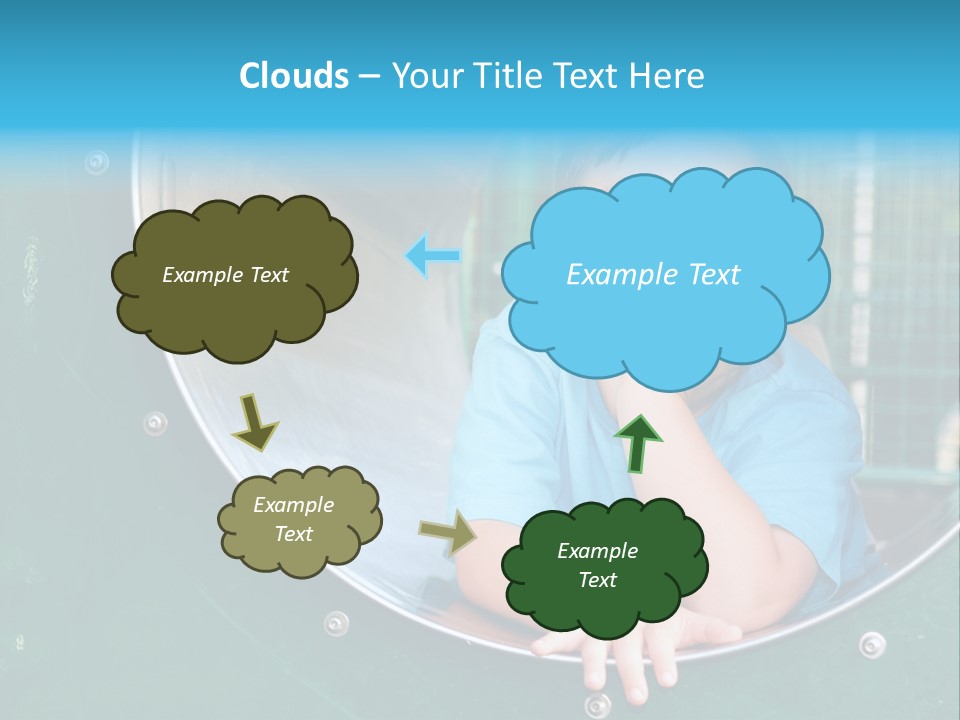 Joyful Kindergarten Tube PowerPoint Template