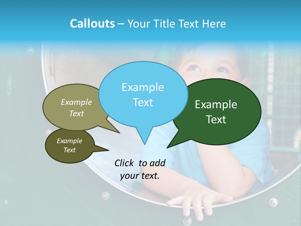 Joyful Kindergarten Tube PowerPoint Template