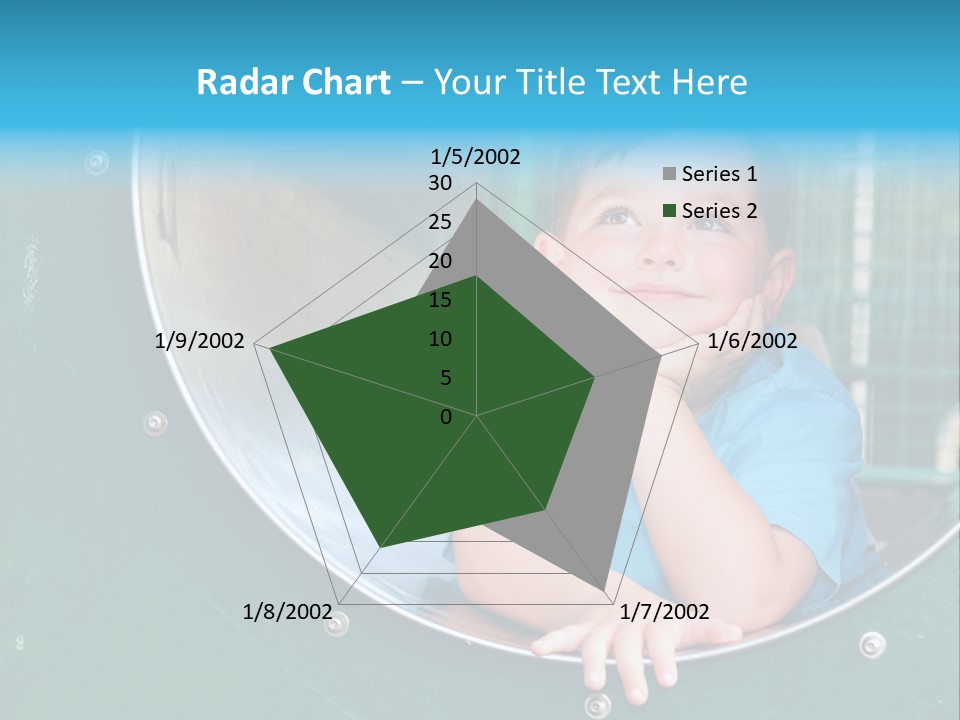Joyful Kindergarten Tube PowerPoint Template