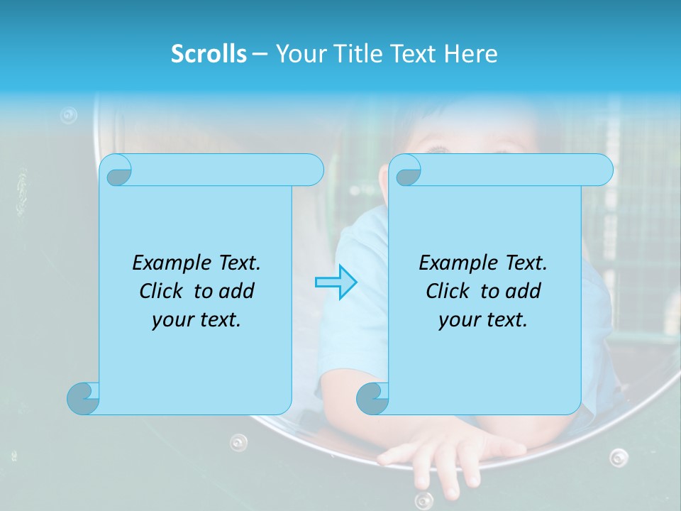 Joyful Kindergarten Tube PowerPoint Template