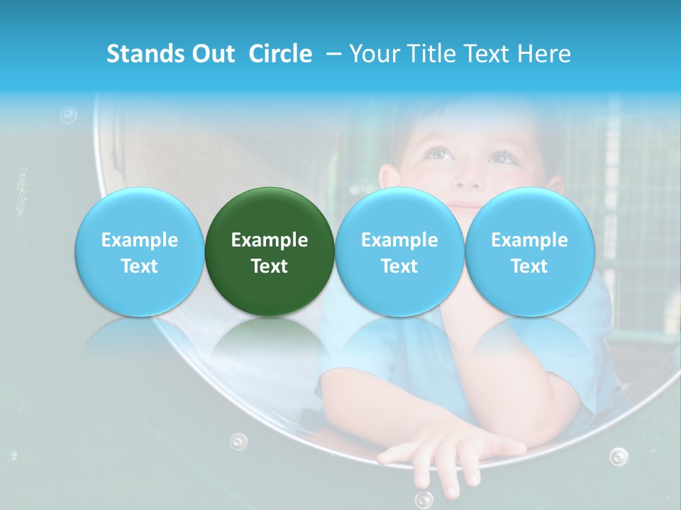 Joyful Kindergarten Tube PowerPoint Template