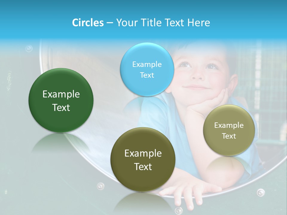 Joyful Kindergarten Tube PowerPoint Template