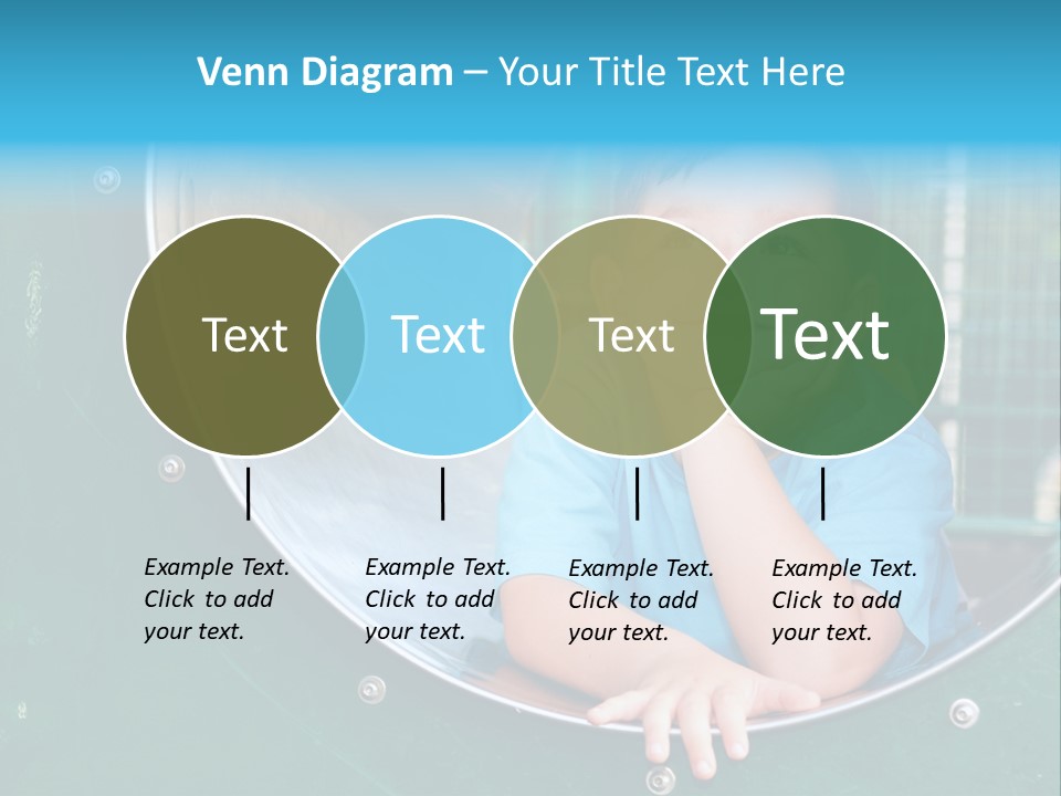 Joyful Kindergarten Tube PowerPoint Template