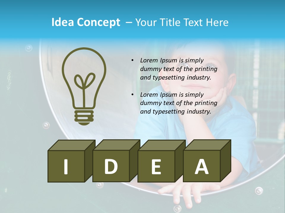 Joyful Kindergarten Tube PowerPoint Template