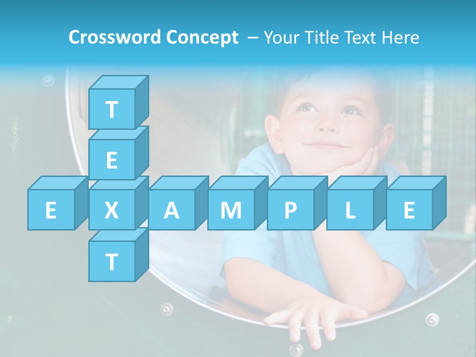 Joyful Kindergarten Tube PowerPoint Template