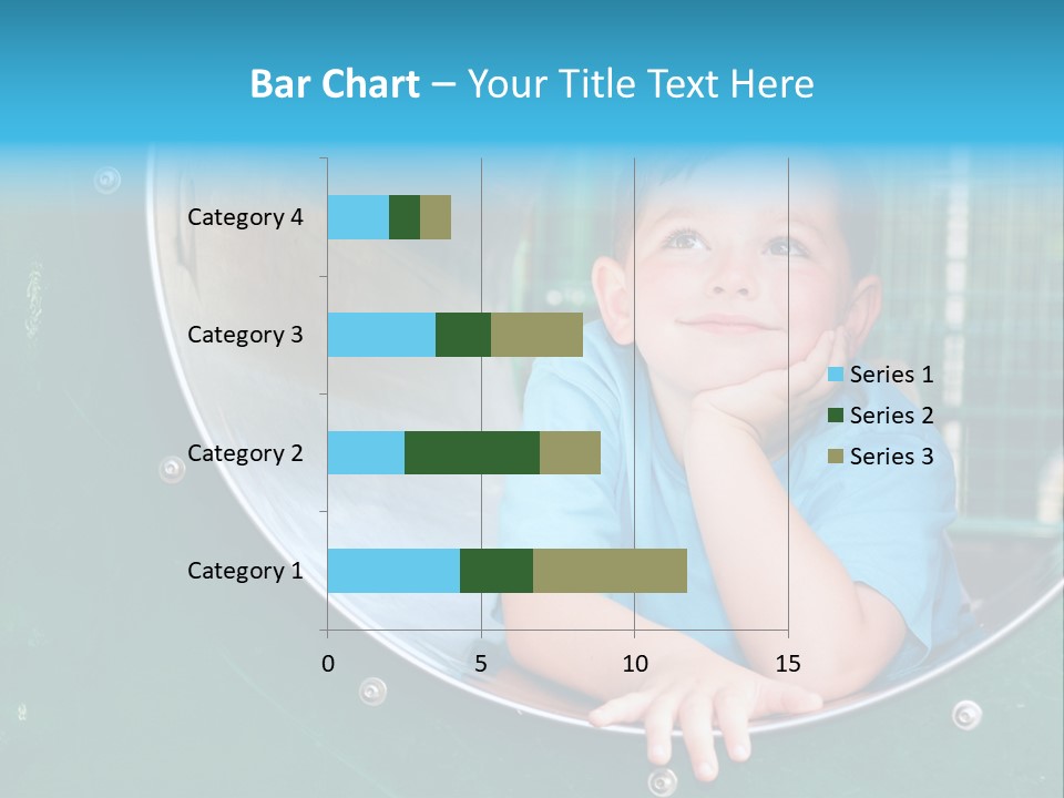 Joyful Kindergarten Tube PowerPoint Template