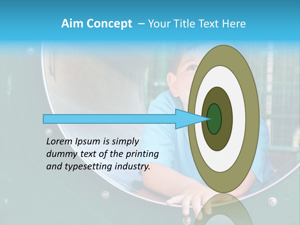 Joyful Kindergarten Tube PowerPoint Template