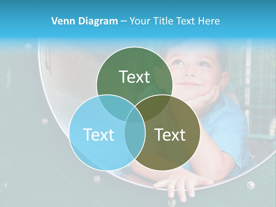 Joyful Kindergarten Tube PowerPoint Template