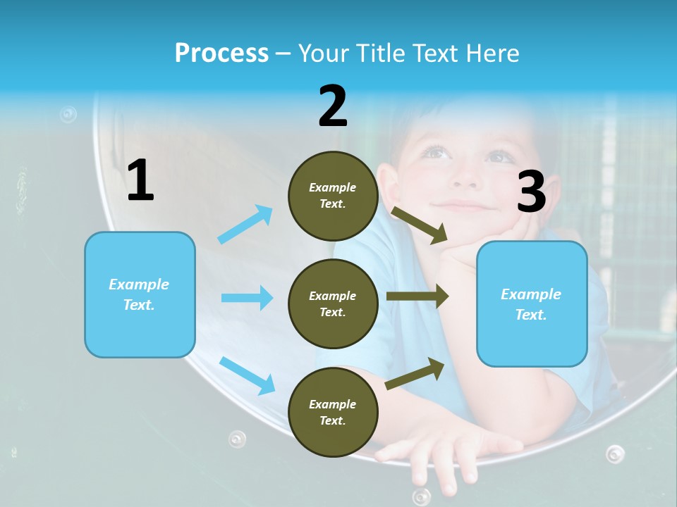 Joyful Kindergarten Tube PowerPoint Template