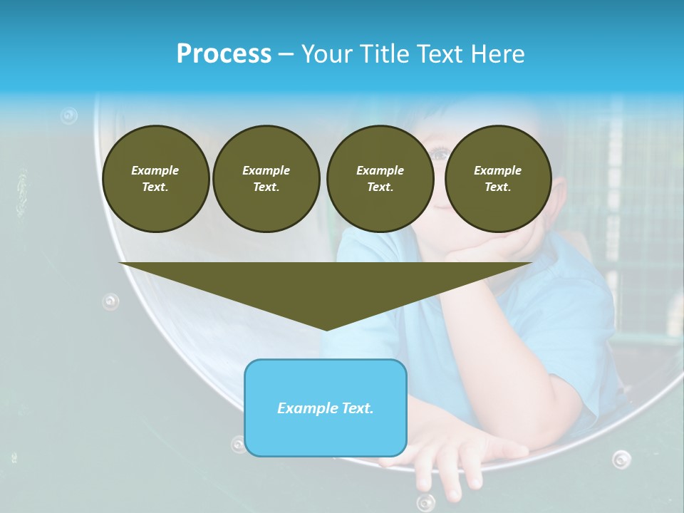 Joyful Kindergarten Tube PowerPoint Template