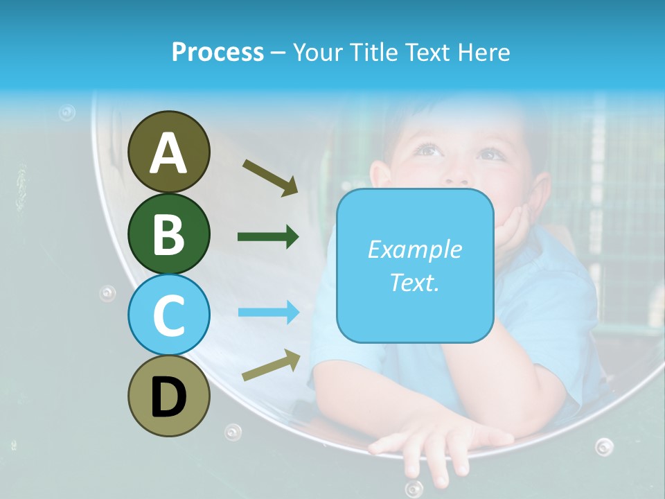 Joyful Kindergarten Tube PowerPoint Template