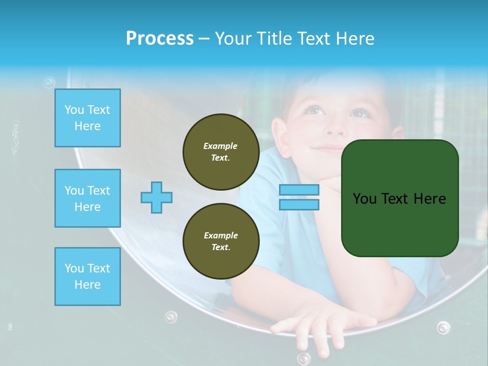 Joyful Kindergarten Tube PowerPoint Template