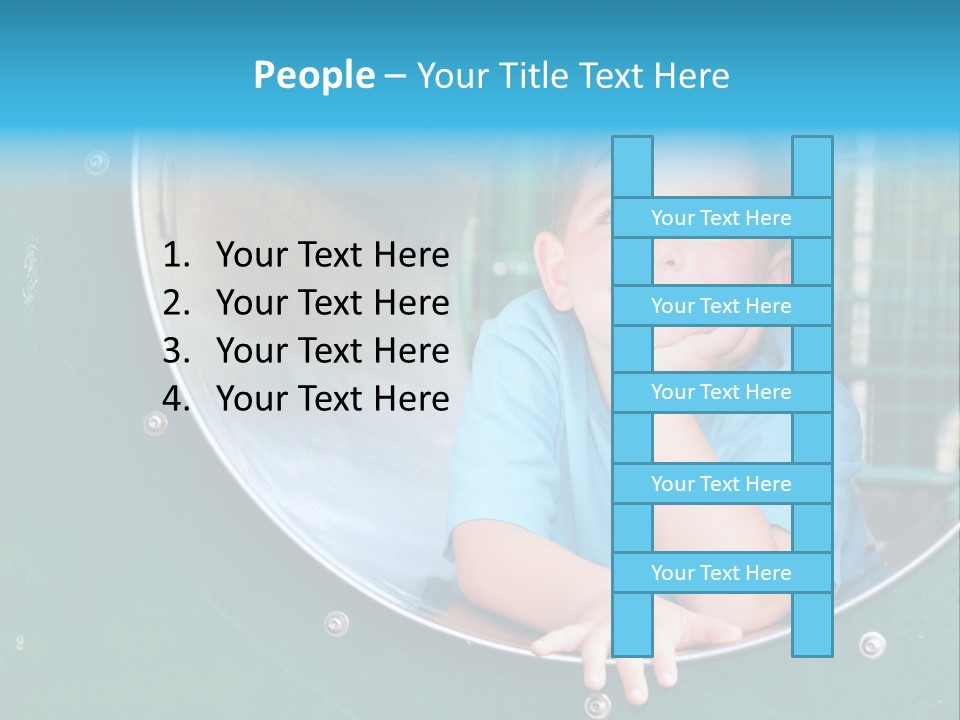 Joyful Kindergarten Tube PowerPoint Template