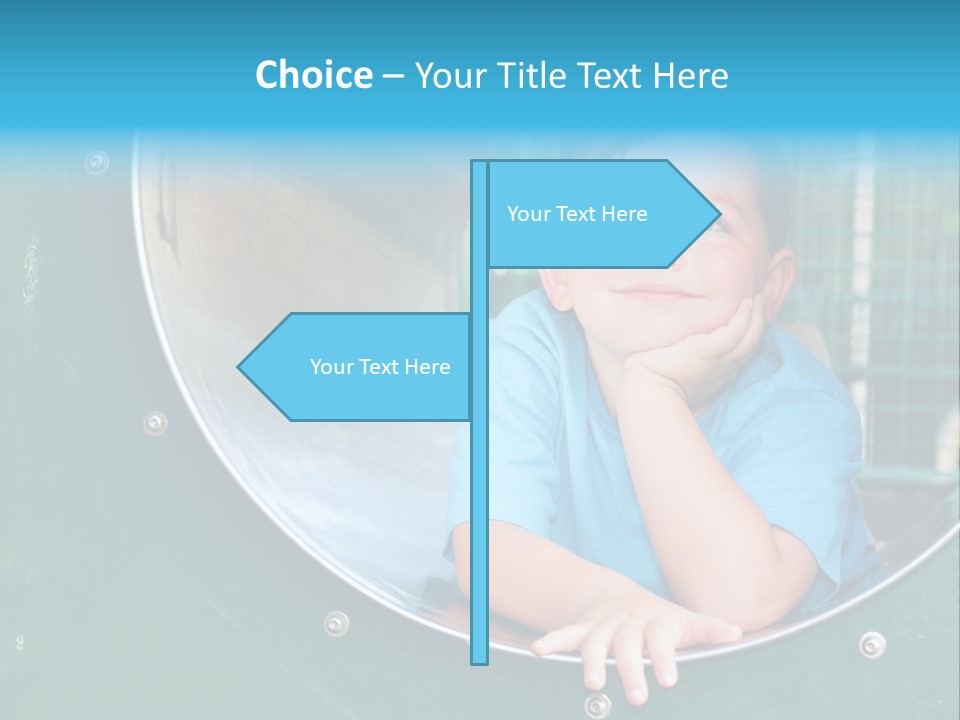 Joyful Kindergarten Tube PowerPoint Template