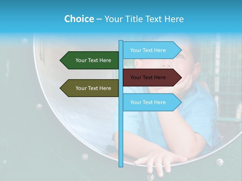 Joyful Kindergarten Tube PowerPoint Template