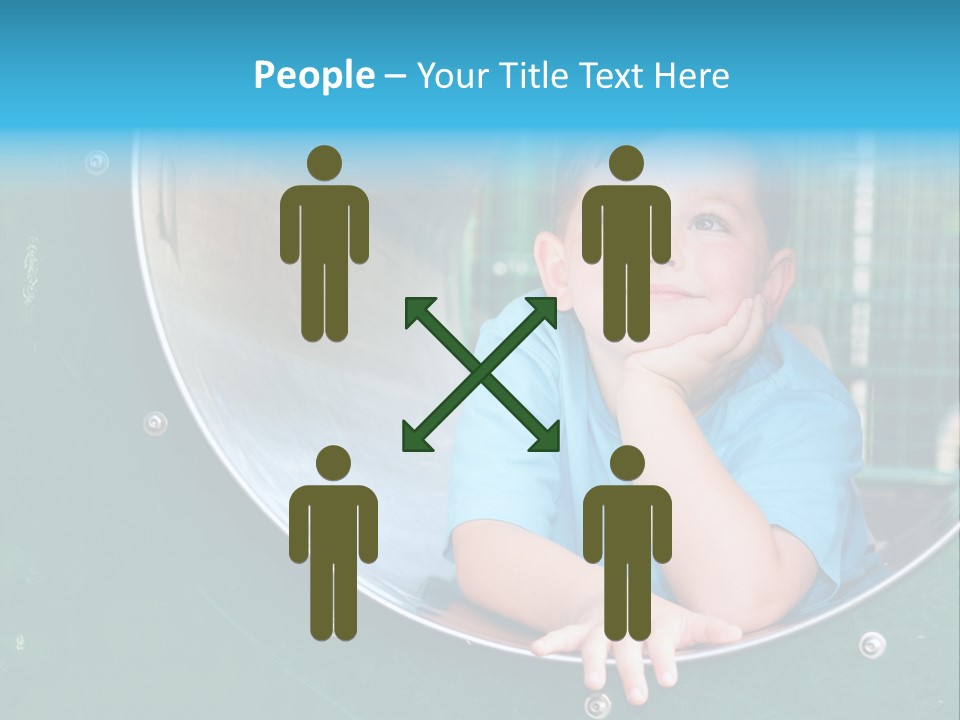 Joyful Kindergarten Tube PowerPoint Template