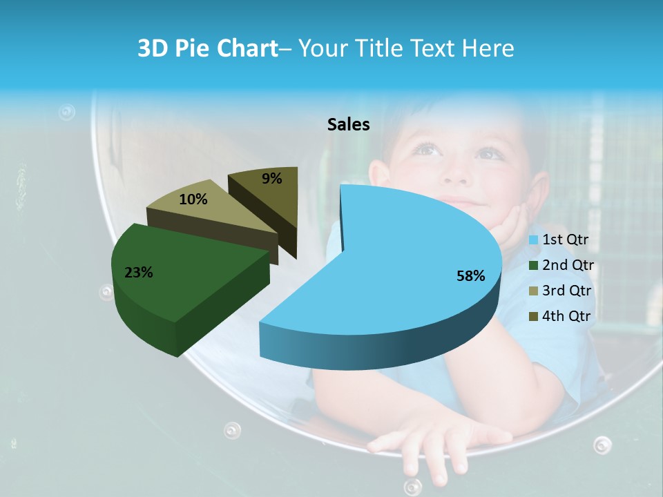 Joyful Kindergarten Tube PowerPoint Template