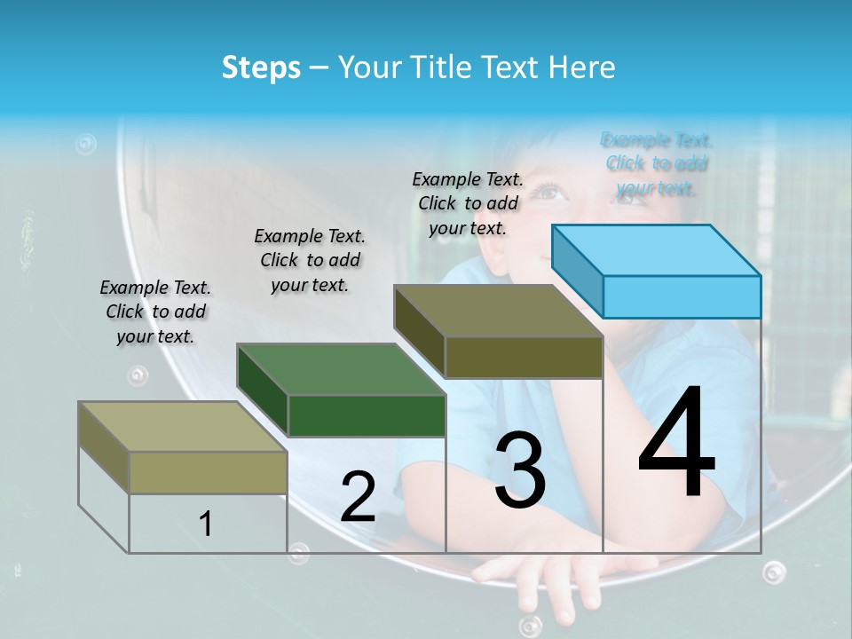 Joyful Kindergarten Tube PowerPoint Template