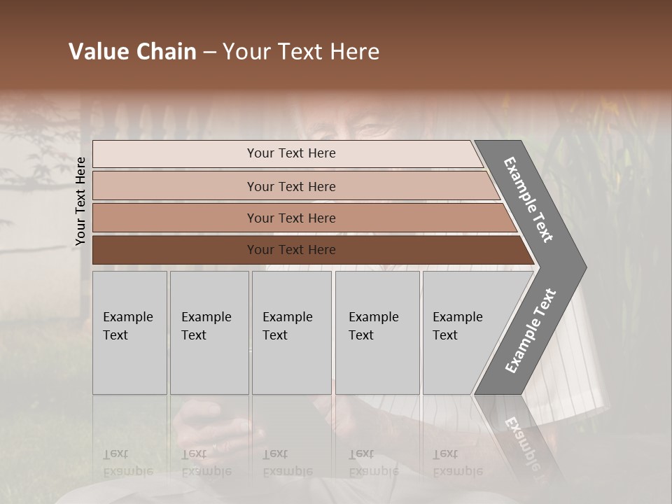 Digital Tablet Holding Happy PowerPoint Template