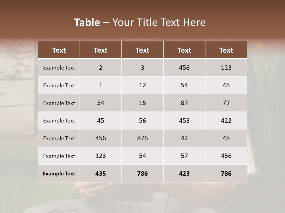 Digital Tablet Holding Happy PowerPoint Template