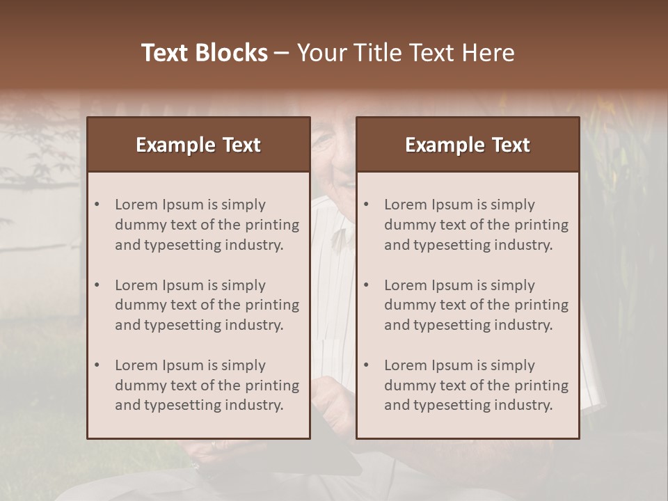 Digital Tablet Holding Happy PowerPoint Template