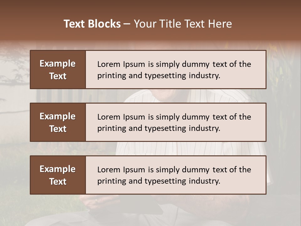 Digital Tablet Holding Happy PowerPoint Template