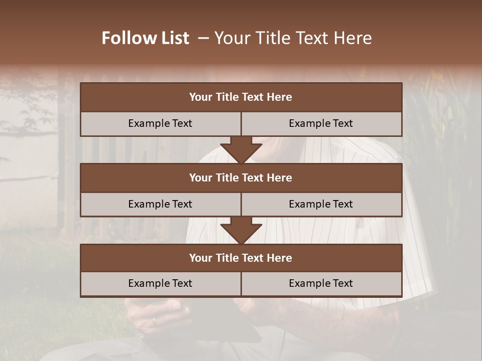 Digital Tablet Holding Happy PowerPoint Template