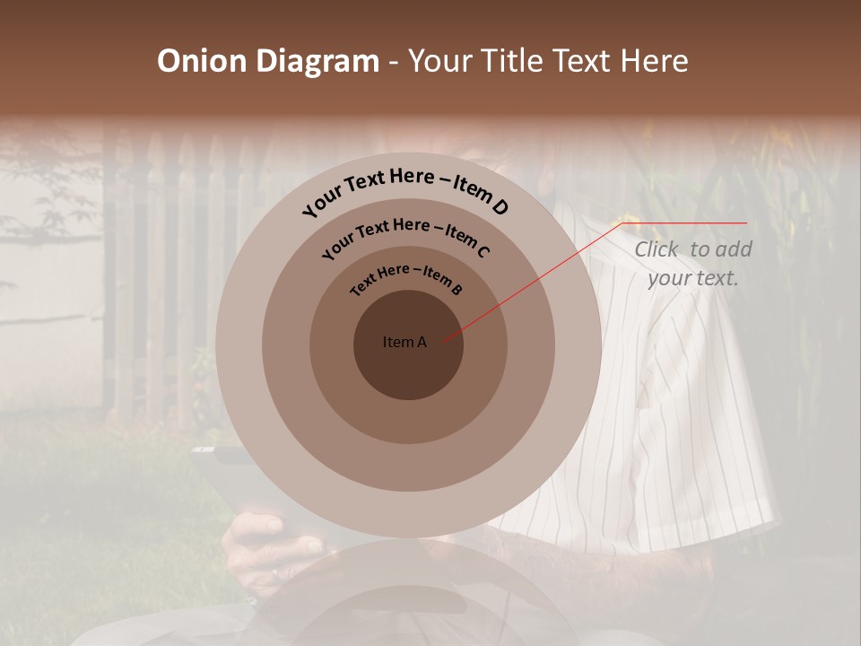 Digital Tablet Holding Happy PowerPoint Template