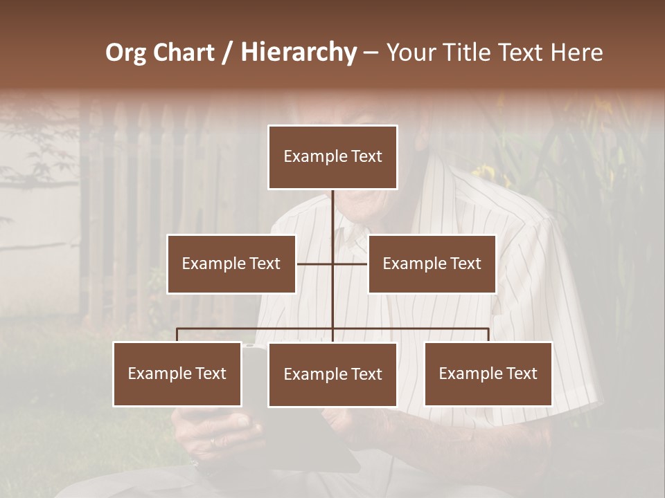 Digital Tablet Holding Happy PowerPoint Template