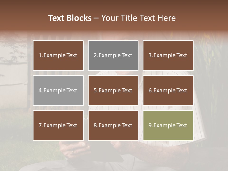 Digital Tablet Holding Happy PowerPoint Template