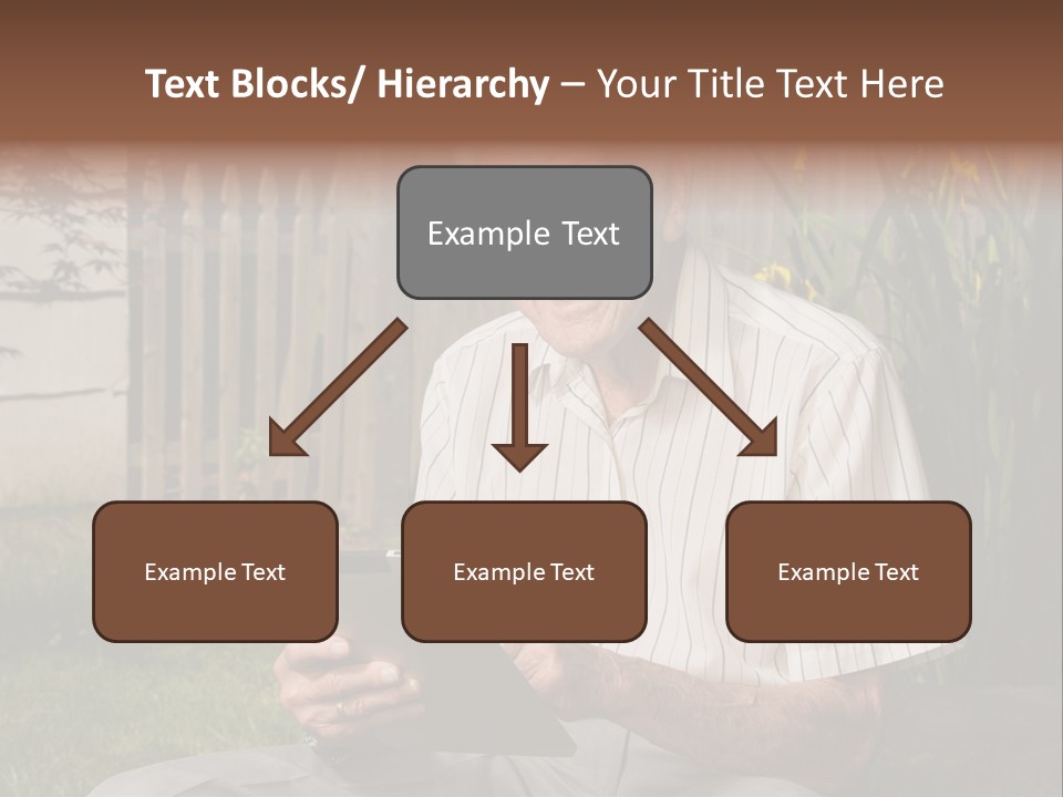 Digital Tablet Holding Happy PowerPoint Template