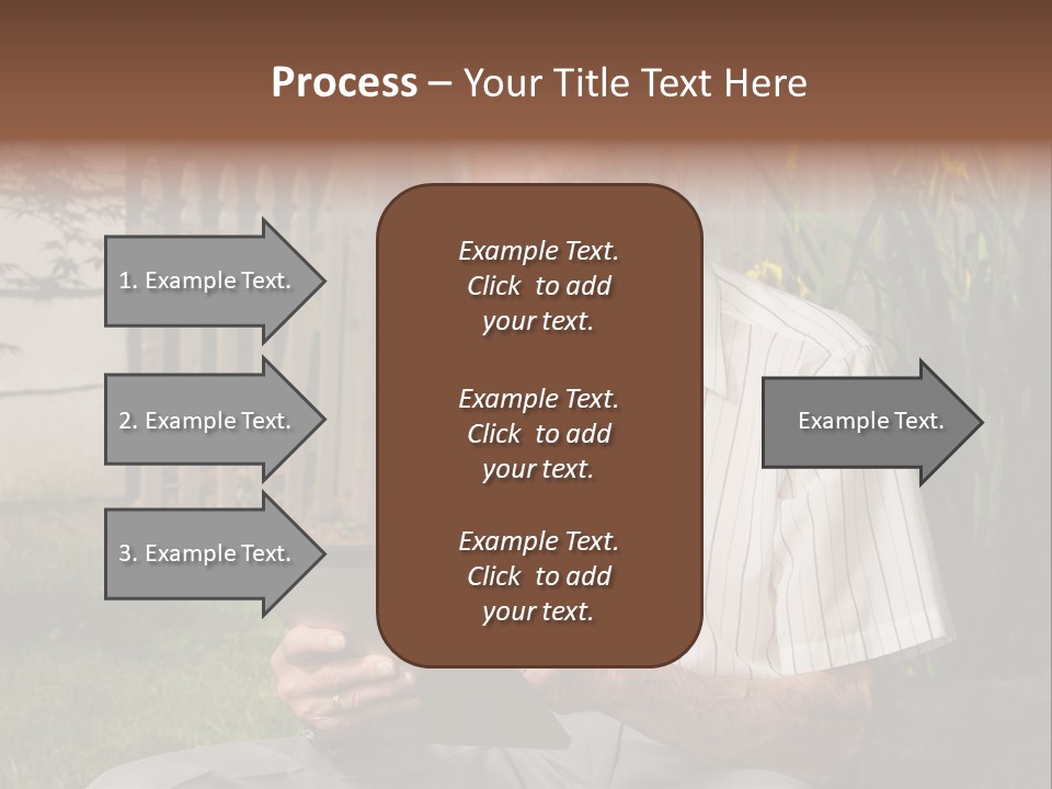 Digital Tablet Holding Happy PowerPoint Template