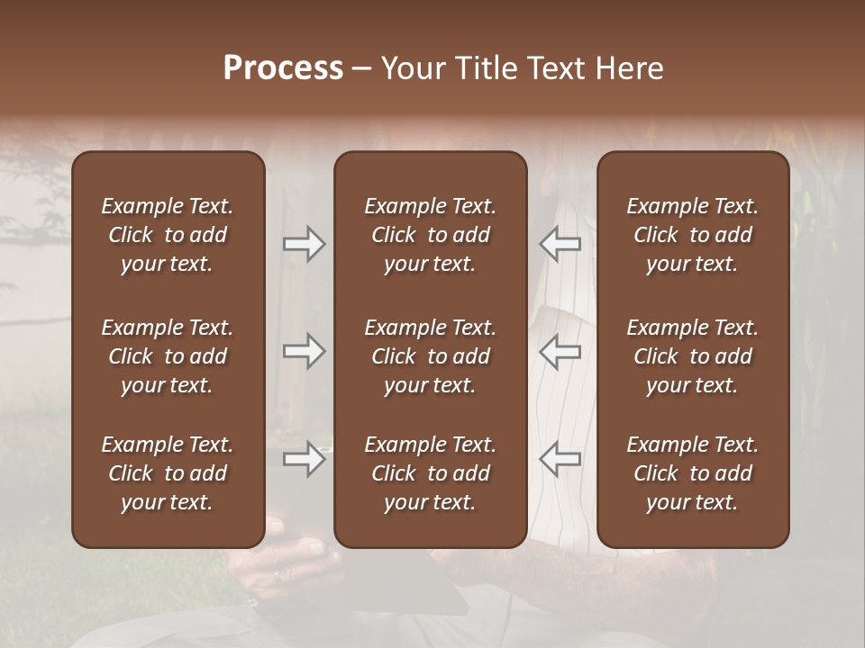 Digital Tablet Holding Happy PowerPoint Template