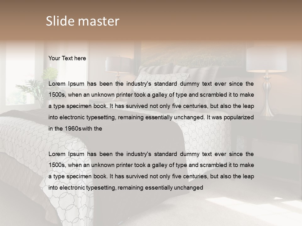 Designer Photo Nightstand PowerPoint Template