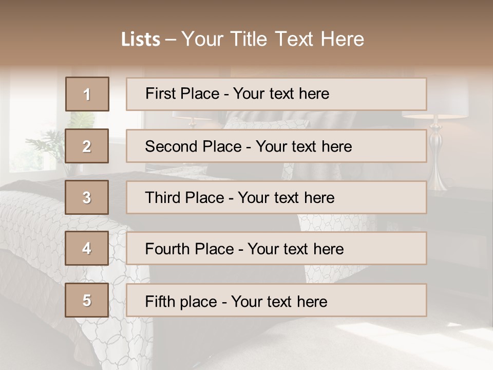 Designer Photo Nightstand PowerPoint Template